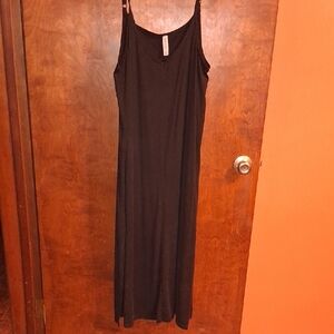 Zenana Outfitters Black Sleeveless Spaghetti Strap Maxi Dress
